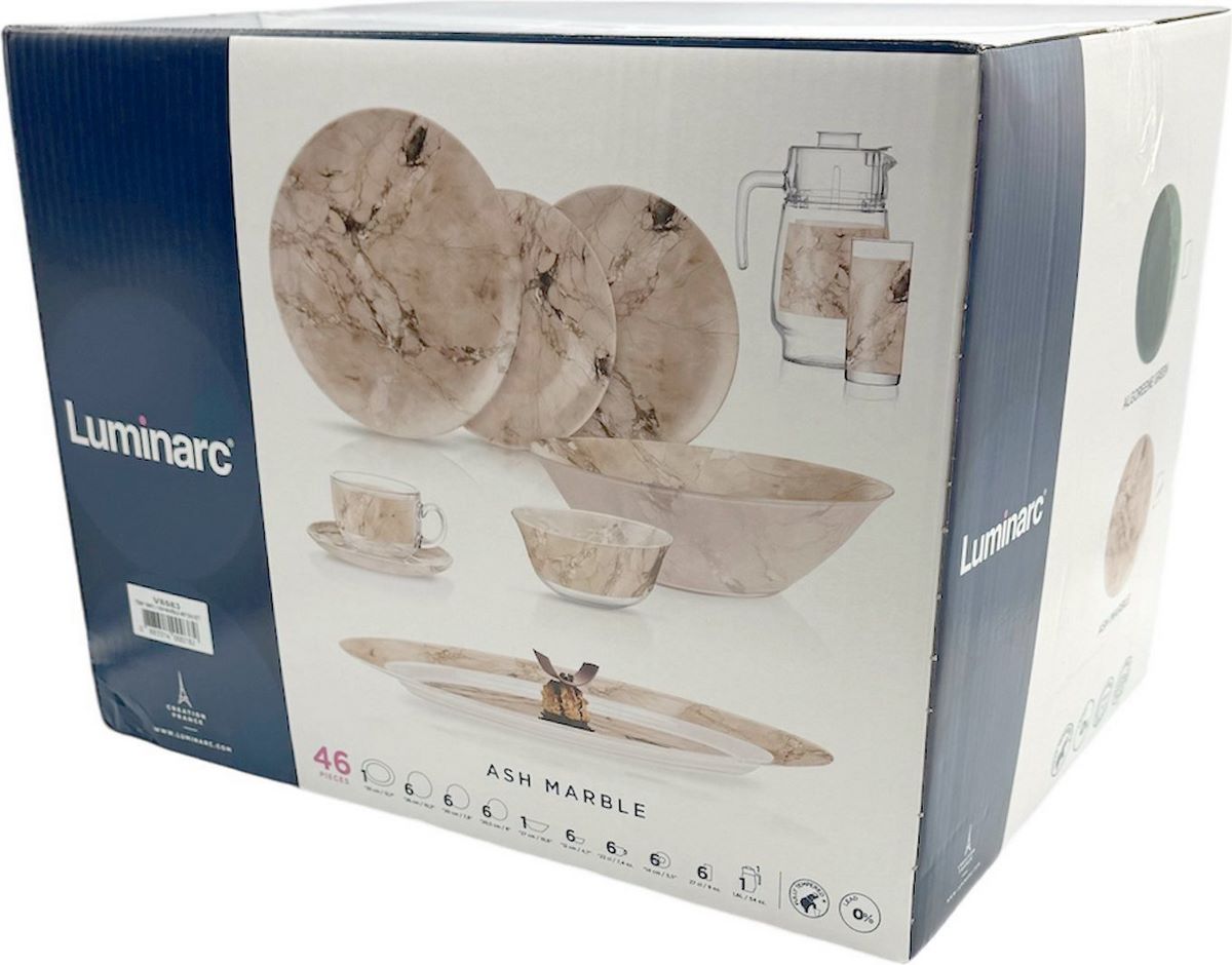 Столовый сервиз Luminarc Ash Marble V8583 (46пр) - фото2