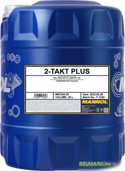 Моторное масло Mannol 2-Takt Plus API TC 20л - фото