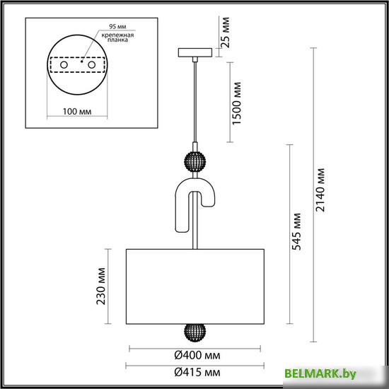 Подвесная люстра Odeon Light Bagel 5410/3 - фото2
