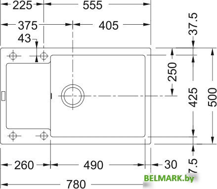Кухонная мойка Franke Maris MRG 611-78 XL 114.0675.983 (оникс) - фото2