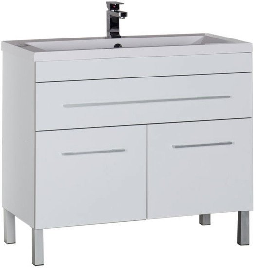 Aquanet Тумба под умывальник Верона 100 (белый, 1 ящик, 2 дверцы) - фото