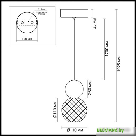 Подвесная люстра Odeon Light Crystal 5007/7L - фото2