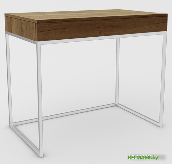 Туалетный столик без зеркала Hype Mebel Авелин 90x40 (белый/дуб галифакс олово) - фото