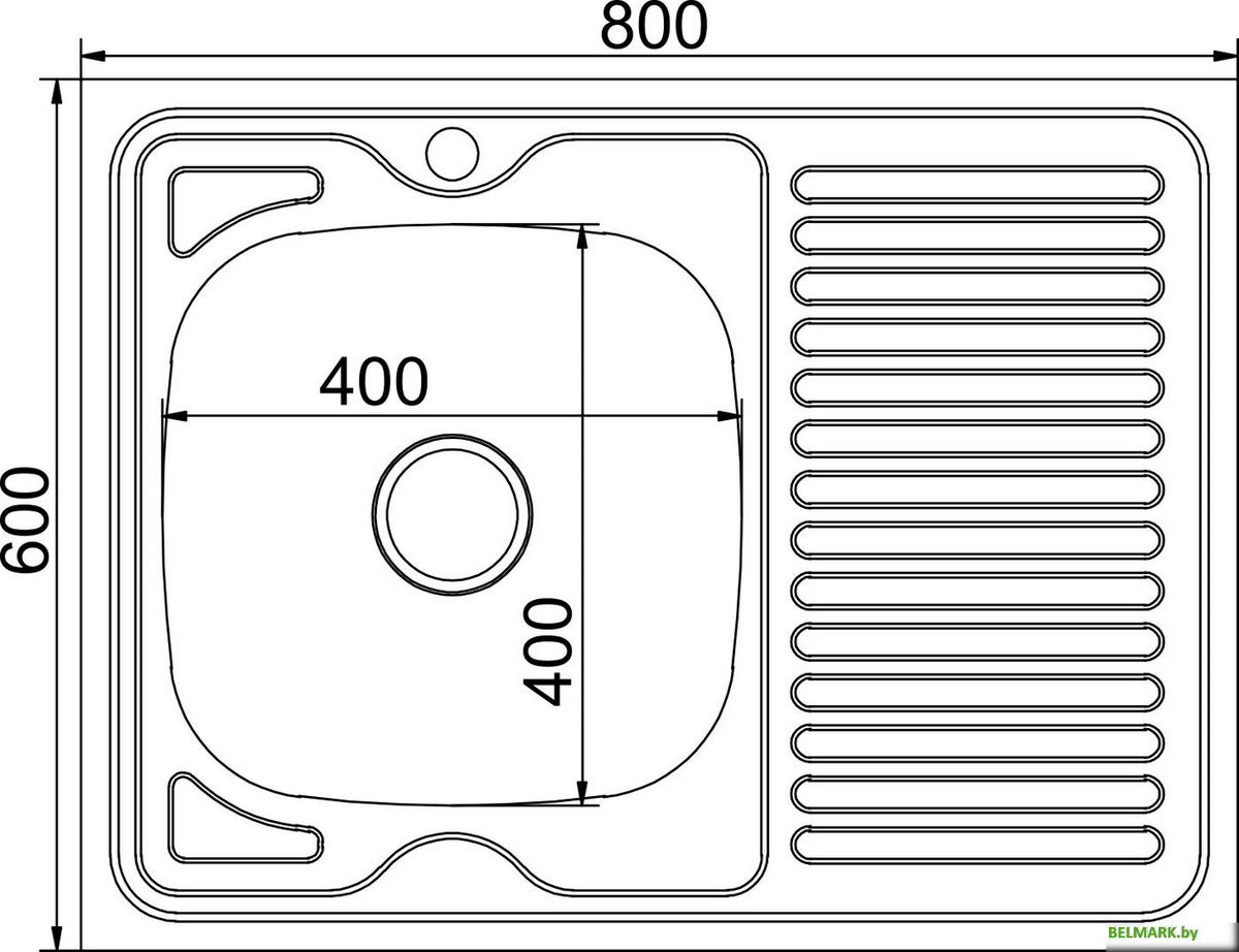 Кухонная мойка Mixline L 555234 (с сифоном) - фото2