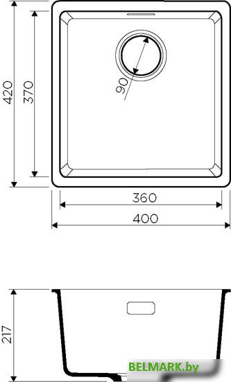 Кухонная мойка Omoikiri Kata 40-U GR - фото2