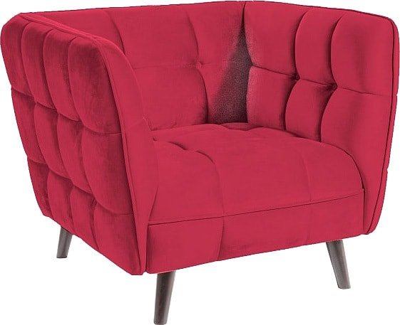 Интерьерное кресло Signal Castello Velvet 1 Bluvel 59 (бордовый) - фото