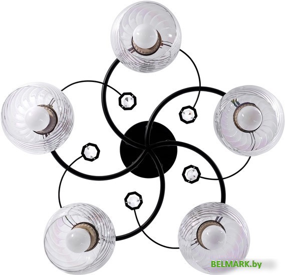 Люстра средней высоты Элетех 21293-2/5 НПБ 01-5х60-146 Е27 1005404928 - фото2