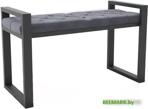 Банкетка Hype Mebel Бридж (черный/серый) - фото