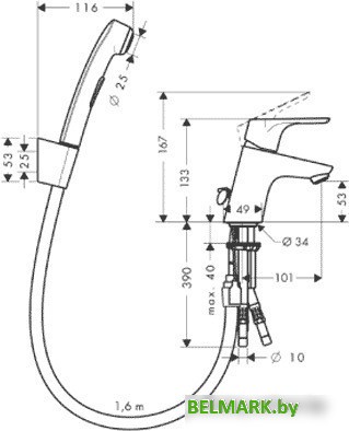 Смеситель Hansgrohe Focus E2 (31926 000) - фото2