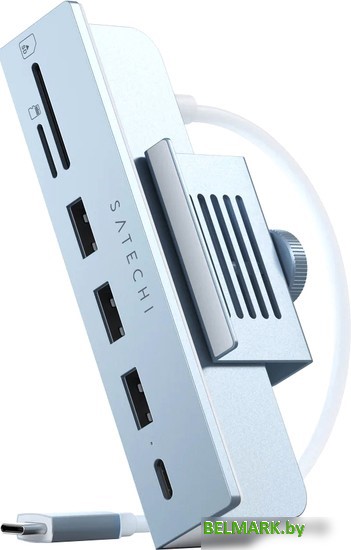 Док-станция Satechi USB-C Clamp Hub ST-UCICHB (голубой) - фото