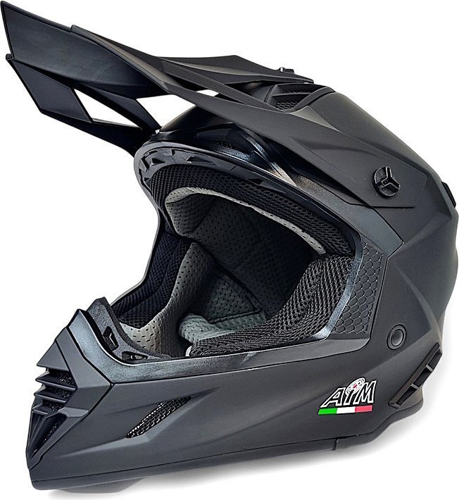 Мотошлем AIM RH855 Fiber Glass RH855-008-XS (XS, черный матовый) - фото