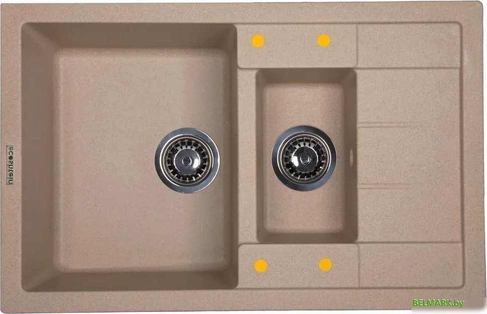 Кухонная мойка Ecoshtein Rechteck 781.5 (бежевый) - фото
