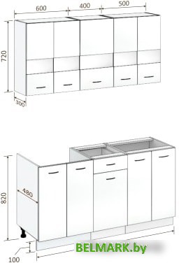 Кухня Кортекс-мебель Корнелия Экстра 1.5 без столешницы (дуб сонома/венге) - фото2