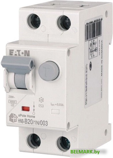 Дифференциальный автомат Eaton HNB-B201N003 1P+N 20А В 6кА 30мА АС 2М 195122 - фото