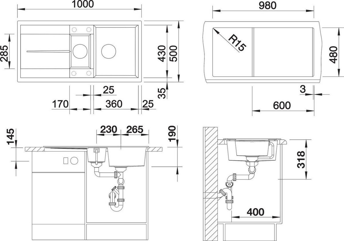 Кухонная мойка Blanco 6 S 517355 - фото2