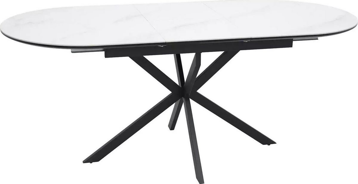 Кухонный стол Signal Gaston ceramic 140-180/100 (белый/черный) - фото