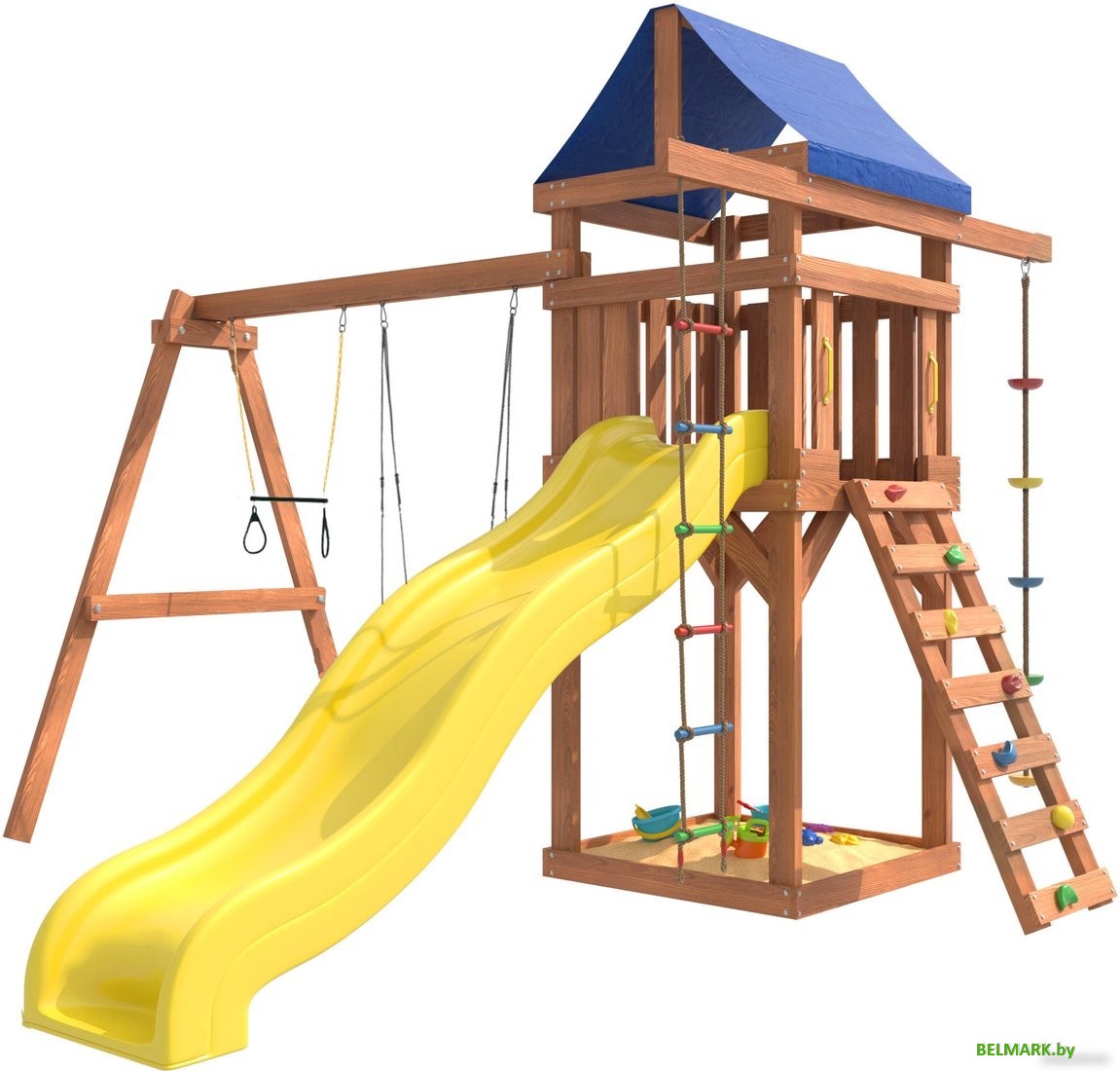 Игровой комплекс National Tree Company С трапецией и качелями гнездо 60 IgroWoods ДП-14 - фото2