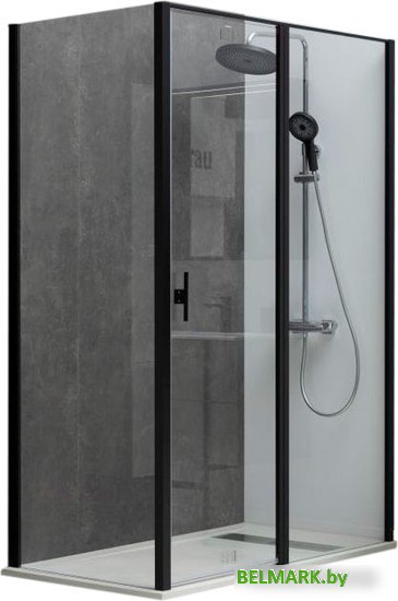 Душевой уголок Allen Brau Priority 100x90 304220 (черный браш) - фото