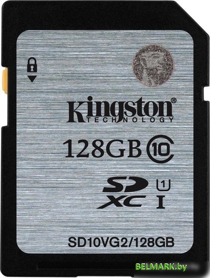 Карта памяти Kingston SDXC (Class 10) 128GB (SD10VG2/128GB) - фото