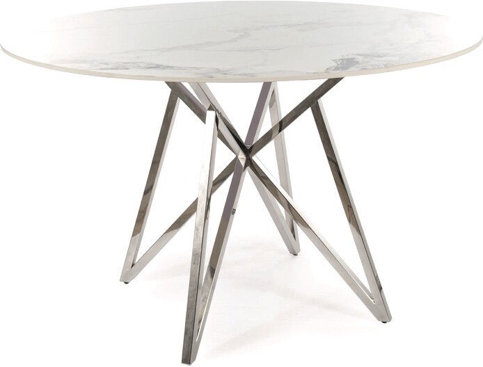 Кухонный стол Signal Murano MURANOBCHFI120 (белый/хром) - фото