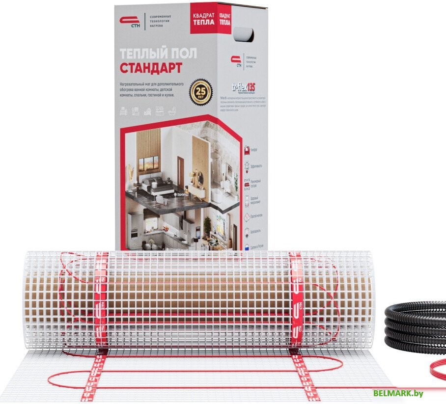 Нагревательный мат СТН Квадрат тепла 18 кв.м. 2700 Вт - фото