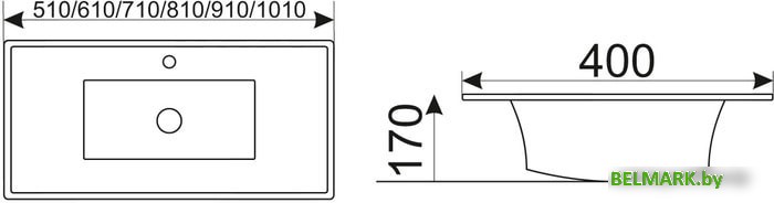 Умывальник CeramaLux NYJ803-80 - фото2