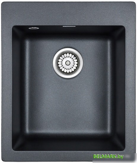 Кухонная мойка Paulmark Kante 40 PM104249-BLM (черный/черный металлик) - фото