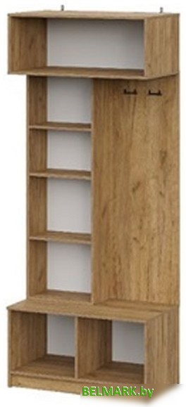 Стенка Mio Tesoro Авиньон (дуб крафт золотой/графит серый) - фото2