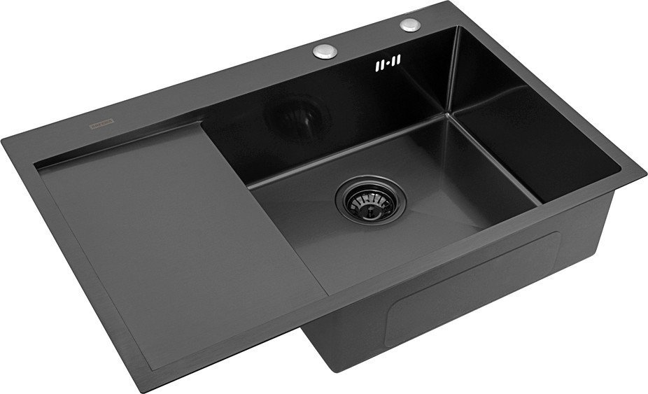 Кухонная мойка ARFEKA ECO AR 780*500 R BLACK PVD NANO - фото