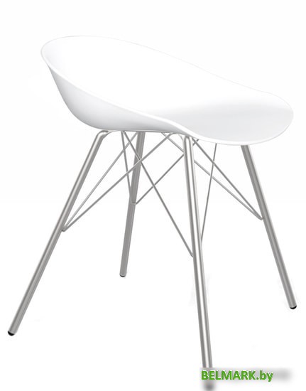 Стул Sheffilton SHT-ST19/S37 (белый/хром лак) - фото