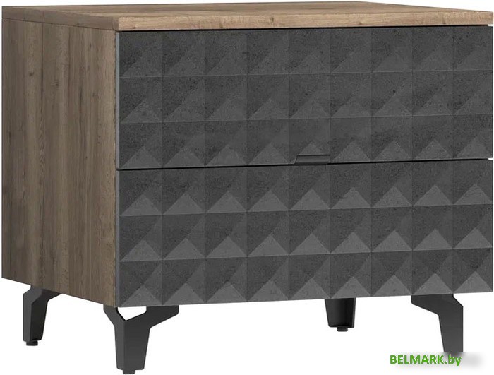 Консольный стол Shtabe Simple 7003 эко (графит/дуб веллингтон/черный) - фото