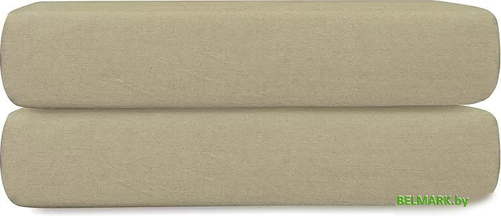 Постельное белье Tkano Essential TK24-FS0039 на резинке (бежевый/серый) - фото