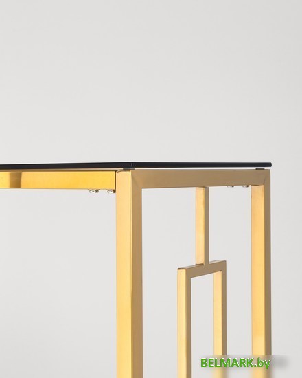 Консольный стол Stool Group Бруклин 115x30 ECST-013-TG-SK (стекло Smoke/сталь золото) - фото2