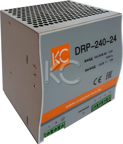 Блок питания на DIN-рейку КС DRP-240W-24V drp-240-24 - фото
