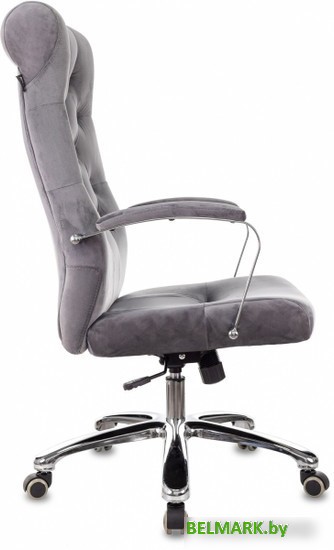 Офисное кресло Бюрократ T-9928SL Fabric (серый Italia 26/крестовина металл хром) - фото2