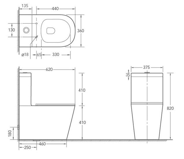 Унитаз напольный SantiLine SL-5014 - фото2