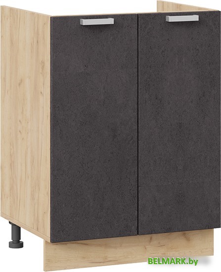 Шкаф напольный Трия Гранита 1Н6М (дуб крафт золотой/бетон графит) - фото