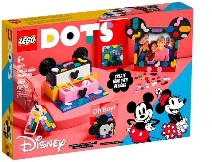 Конструктор LEGO Dots 41964_1 Коробка Снова в школу с Микки и Минни Маусами - фото