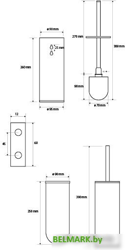 Ершик для унитаза Bemeta Dark 102313060 - фото2