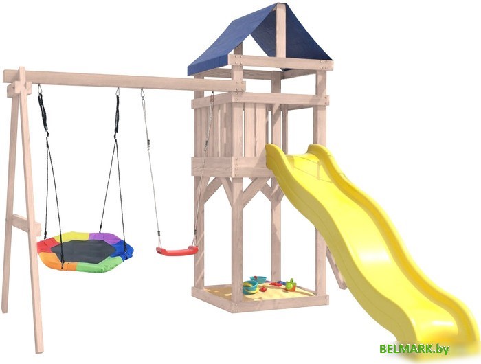 Игровой комплекс National Tree Company С качелями лодочка IgroWoods ДКНП-13 (не окрашен) - фото