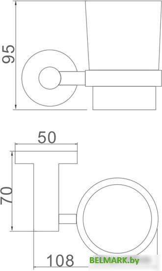 Стакан для зубной щетки и пасты Ledeme L71706B - фото2