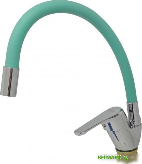 Смеситель Ledeme L4132-11 (хром/бирюзовый) - фото