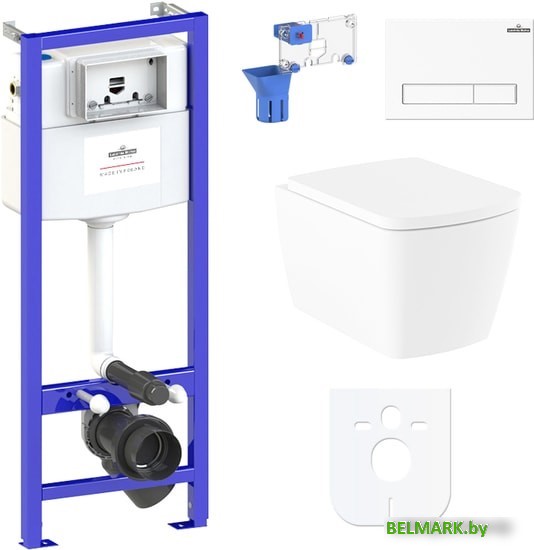 Унитаз Lavinia Boho Relfix Aveo Rimless 7 в 1 87040121 (белый пластик) - фото