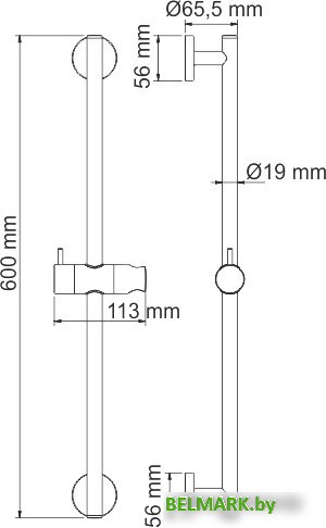 Душевая штанга Wasserkraft A122 - фото2