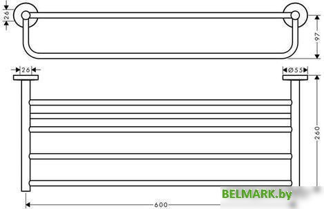 Держатель для полотенца Hansgrohe 41720000 - фото2