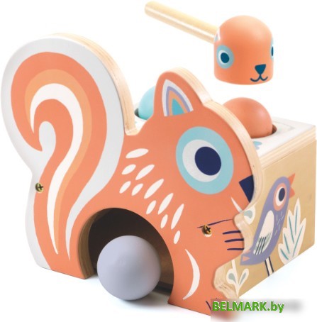 Молоточек Djeco Забивалка Белочка 06124 - фото