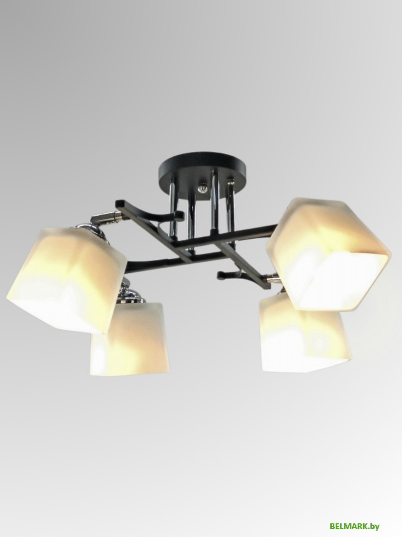 Люстра средней высоты Aitin Pro НПБ 02-4x60-101 N5488/4 (черный/хром) - фото2