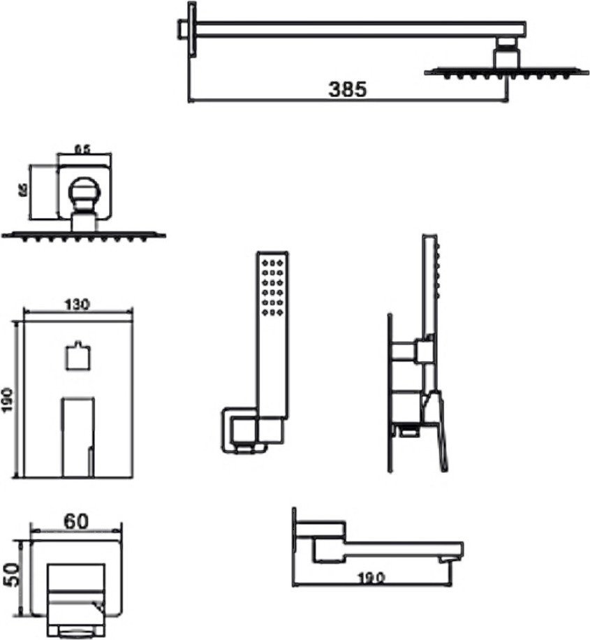 Душевая система Hansen HL36095-P - фото2