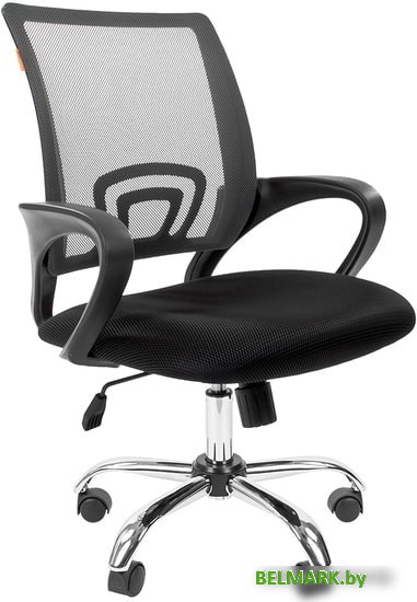 Кресло CHAIRMAN 696 Chrome (черный/серый) - фото