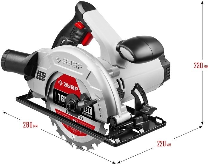 Дисковая (циркулярная) пила Зубр ПД-55 - фото2